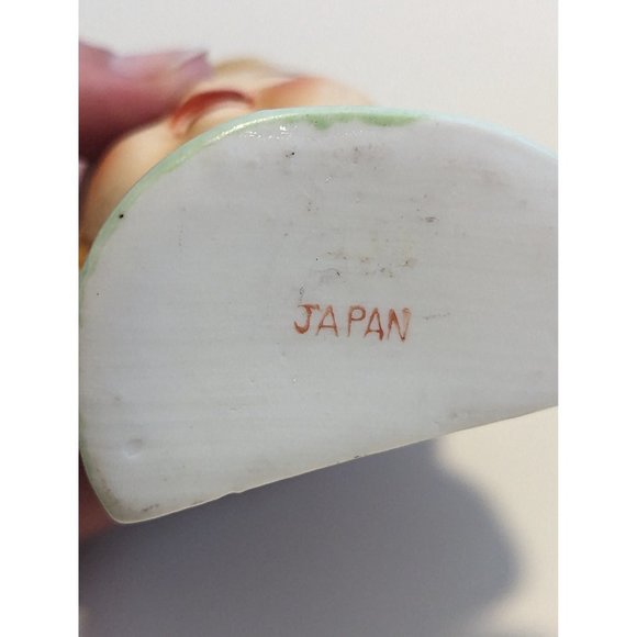 Vintage Made in Japan Lefton Norcrest Porcelain Bisque GIRL Wall Pocket Plaque - Picture 8 of 8